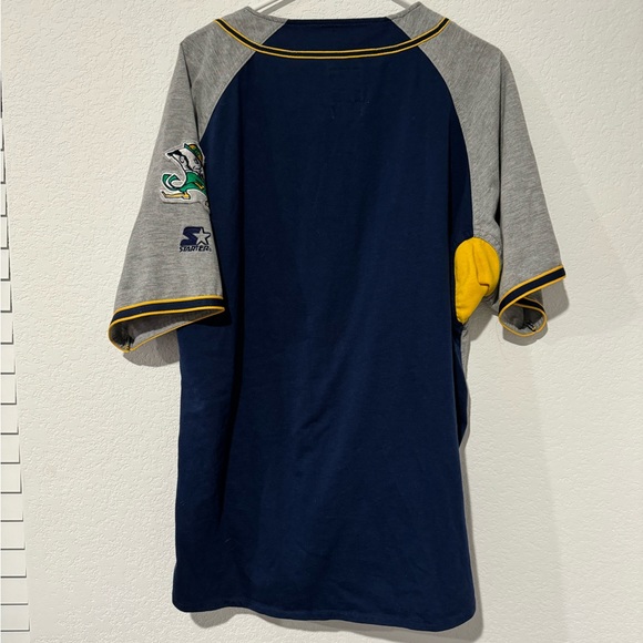 Mens Vintage Starter Notre Dame Fighting Irish button up - Picture 2 of 4